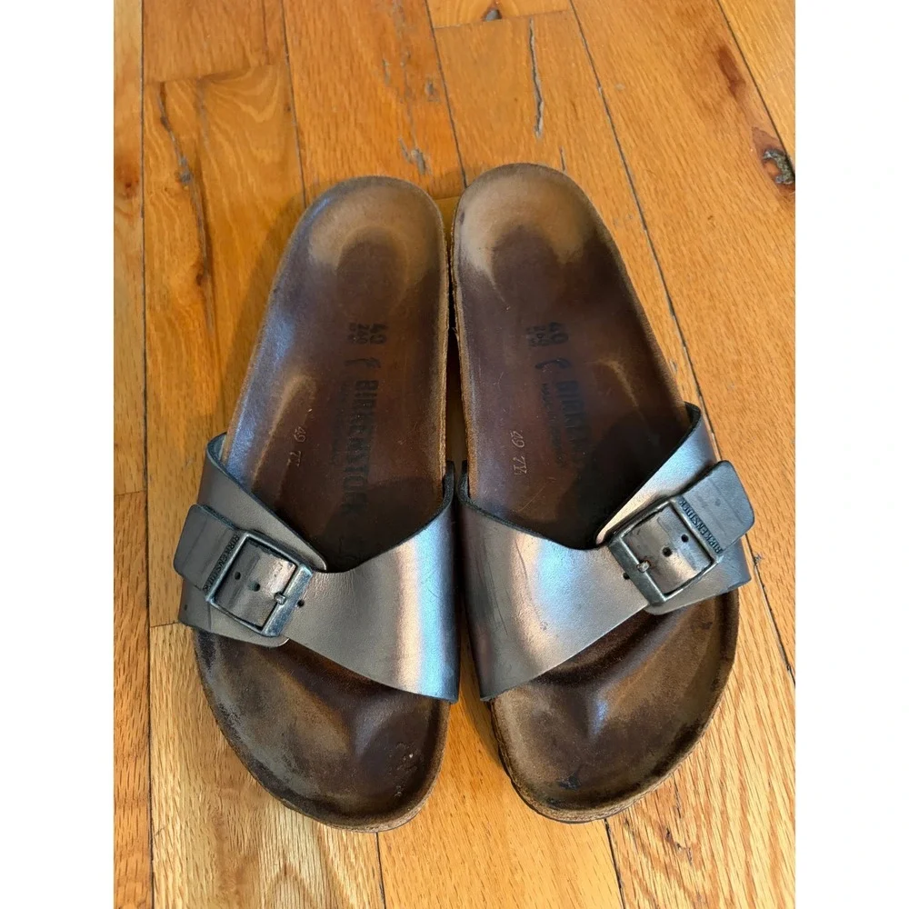 Birkenstock Madrid slide sandals Metallic size 40/US 9-9.5